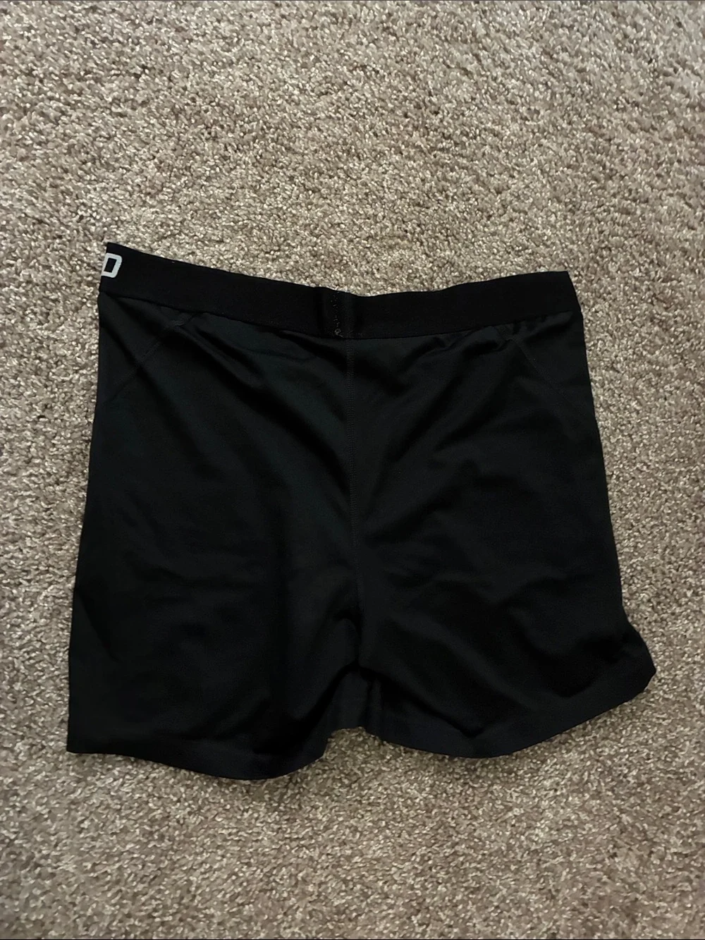 Nike Black Compression Training Shorts with White Swoosh